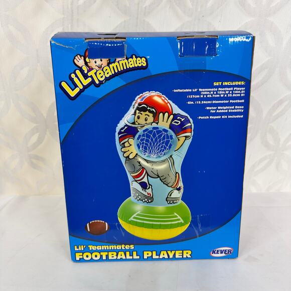 Kever Lil Teammates Football Player Inflatable 50" Football Player NIB - Picture 6 of 6